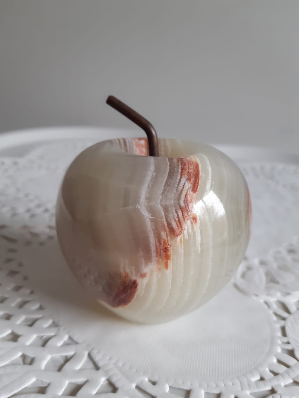Decorative Marble Onyx Apple Sculpture